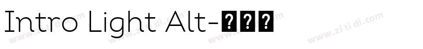 Intro Light Alt字体转换